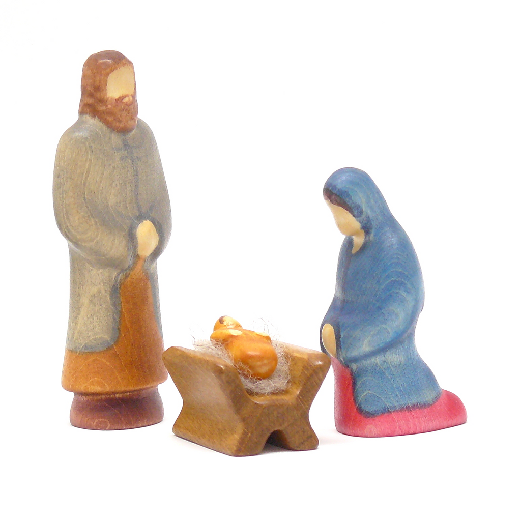 Den hellige familien til den lille julekrybben fra Buntspechte
